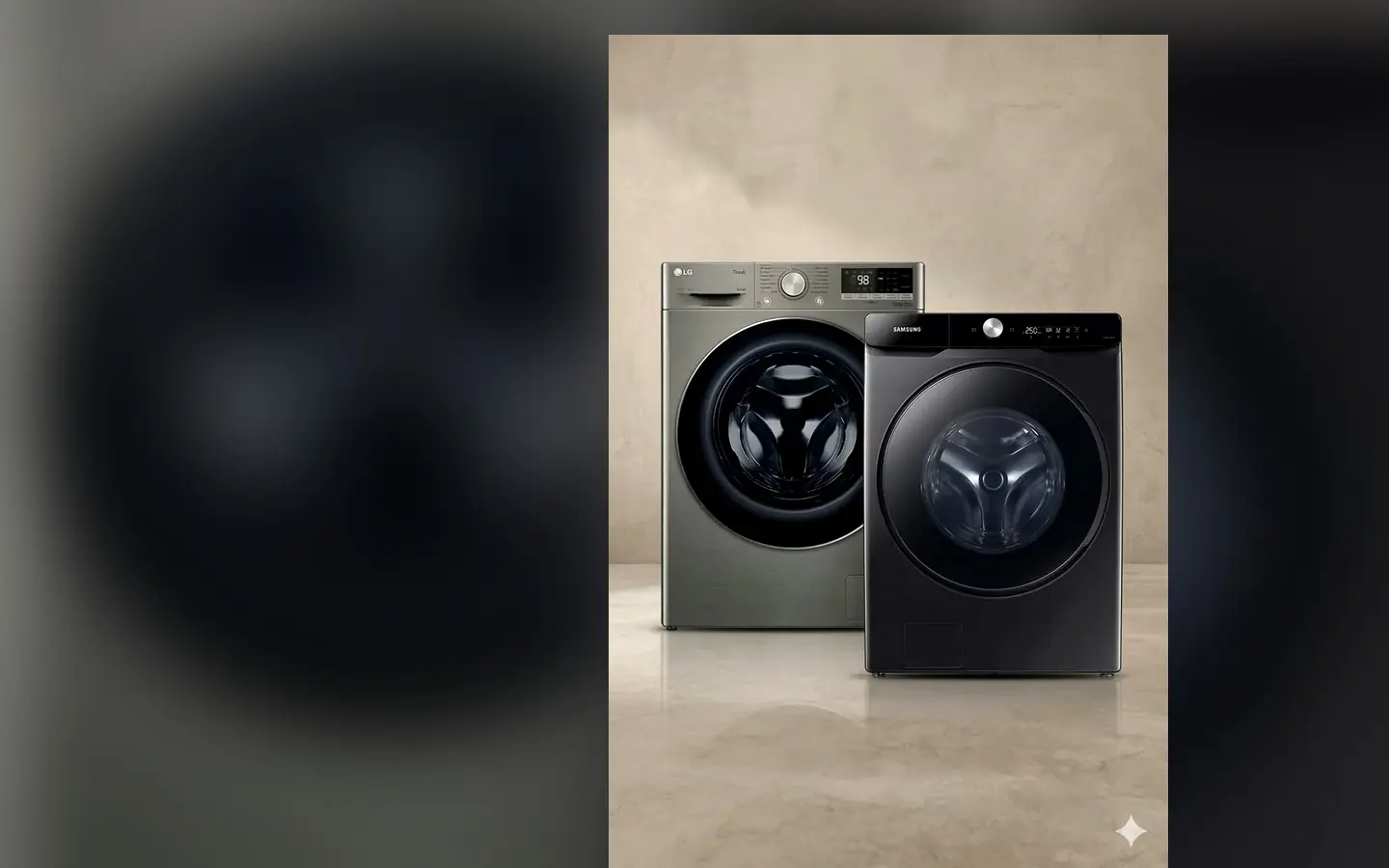Máquina de lavar e lava e seca lado a lado